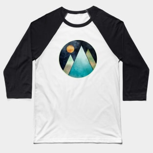 Paper Moon and Mountains Baseball T-Shirt